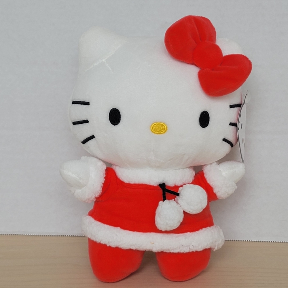 Hello Kitty Sanrio Santa Claus Christmas Holiday Soft Plush Toy 8"